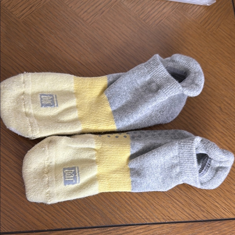 Gray and Yellow Barre/Pilates Socks